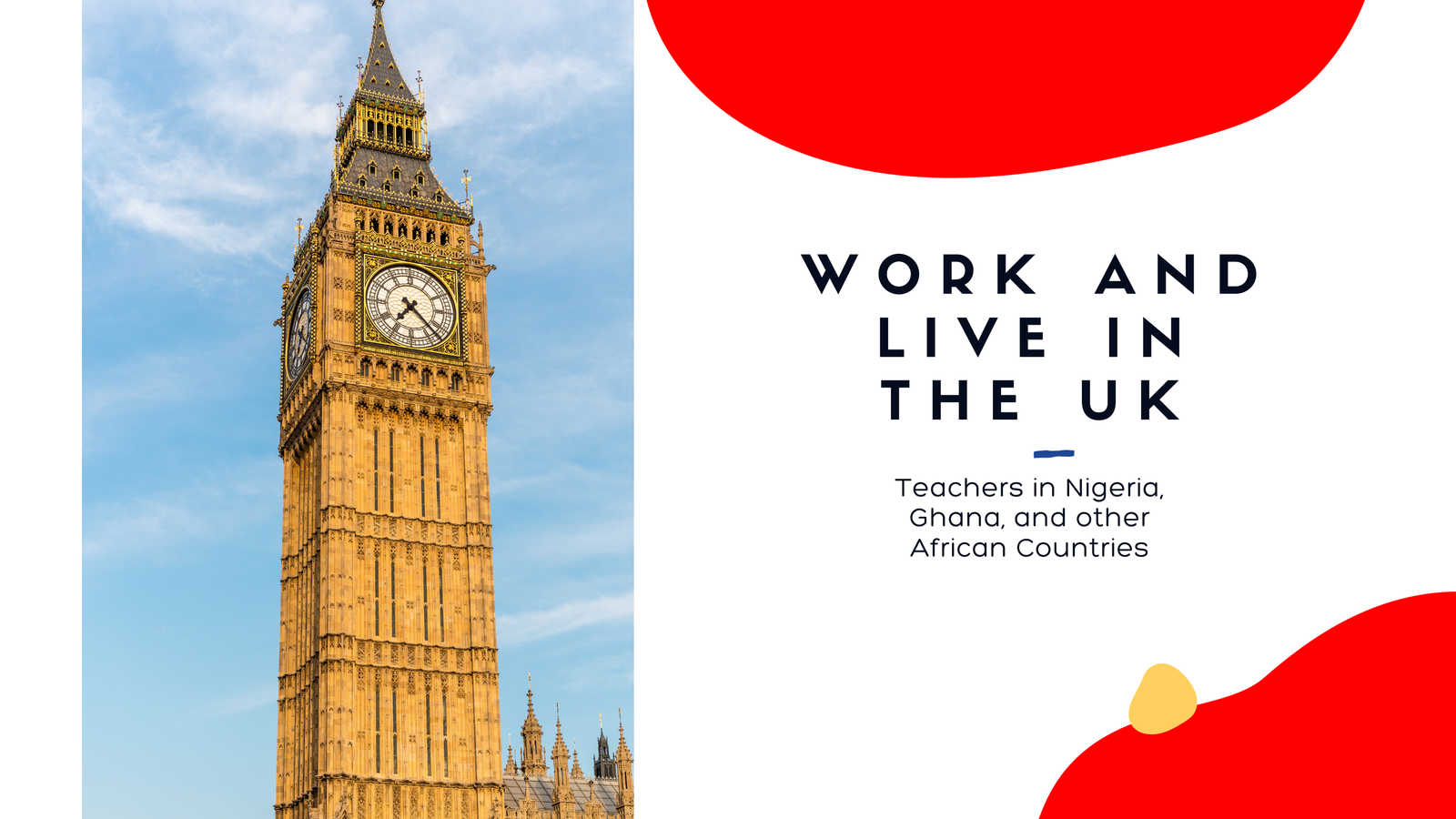 Work and Live in the United Kingdom: Nigerian Teachers Needed in UK Schools