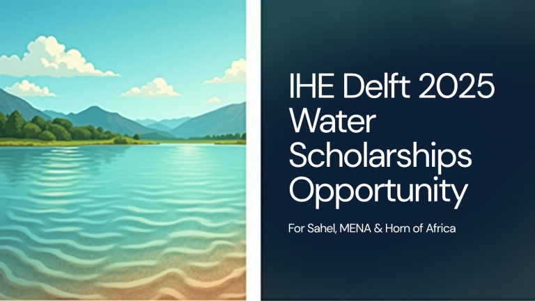 IHE Delft 2025 Water Scholarship