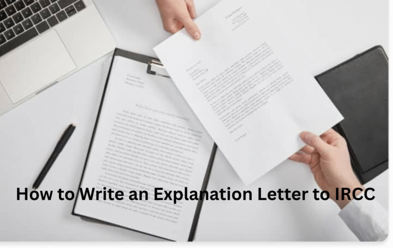 how to write an explanation letter to ircc