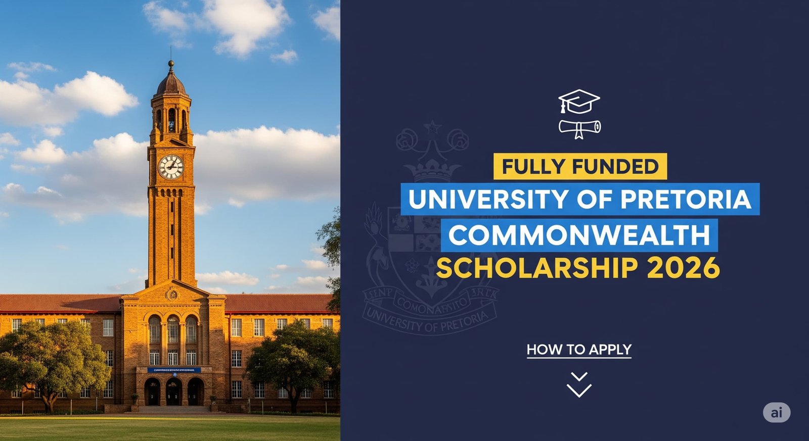 Fully Funded University of Pretoria Commonwealth Scholarship 2026 | How to Apply