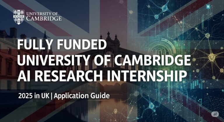 Fully Funded University of Cambridge AI Research Internship 2025 in UK | Application Guide