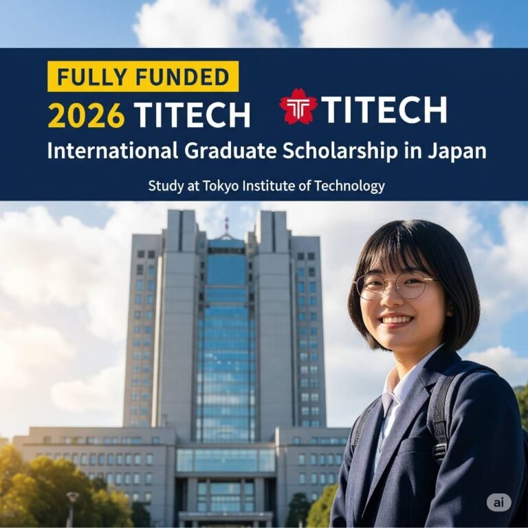 Fully Funded 2026 TITECH International Graduate Scholarship in Japan | Study at Tokyo Institute of Technology