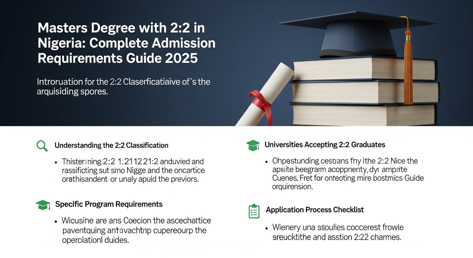 Masters Degree with 2:2 in Nigeria: Complete Admission Requirements Guide 2025