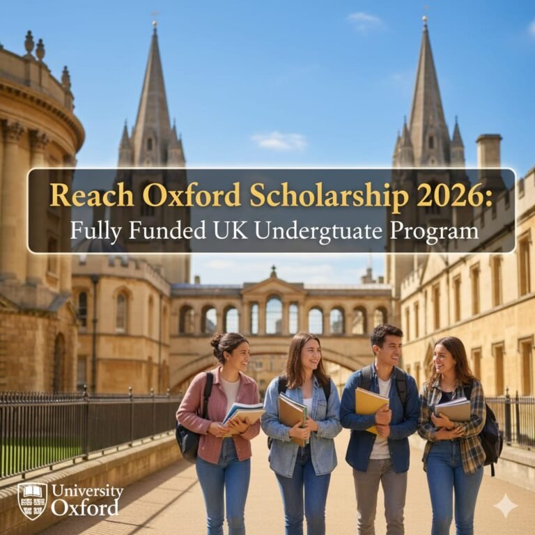 Reach Oxford Scholarship 2026: Fully Funded UK Undergraduate Program