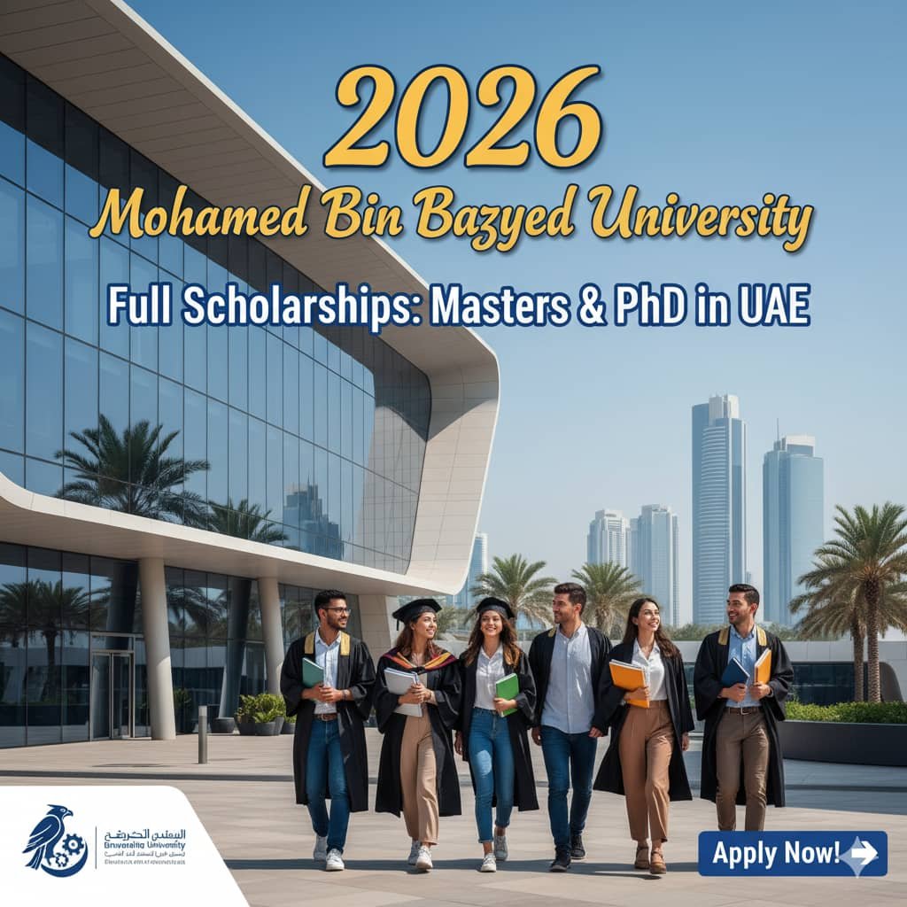 2026 Mohamed Bin Zayed University Full Scholarships: Masters & PhD in UAE