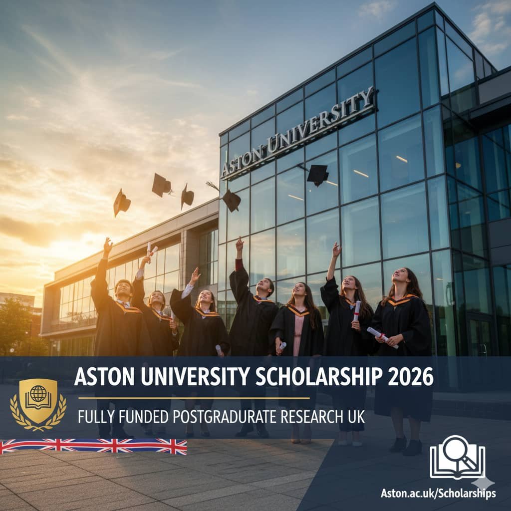Aston University Scholarship 2026: Fully Funded Postgraduate Research UK