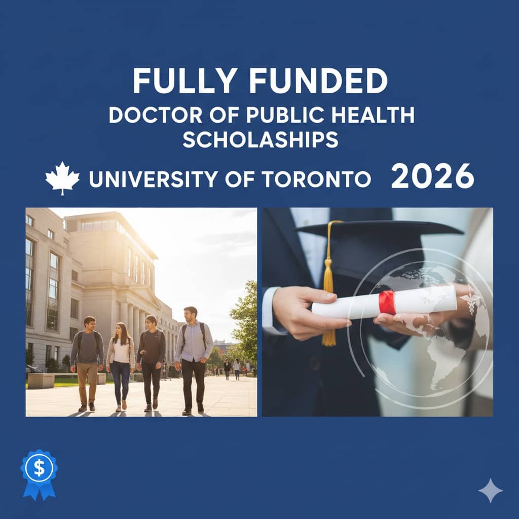 Fully Funded Doctor of Public Health Scholarships: University of Toronto 2026