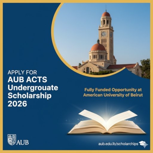 Apply for AUB ACTS Undergraduate Scholarship 2026 | Fully Funded Opportunity at American University of Beirut